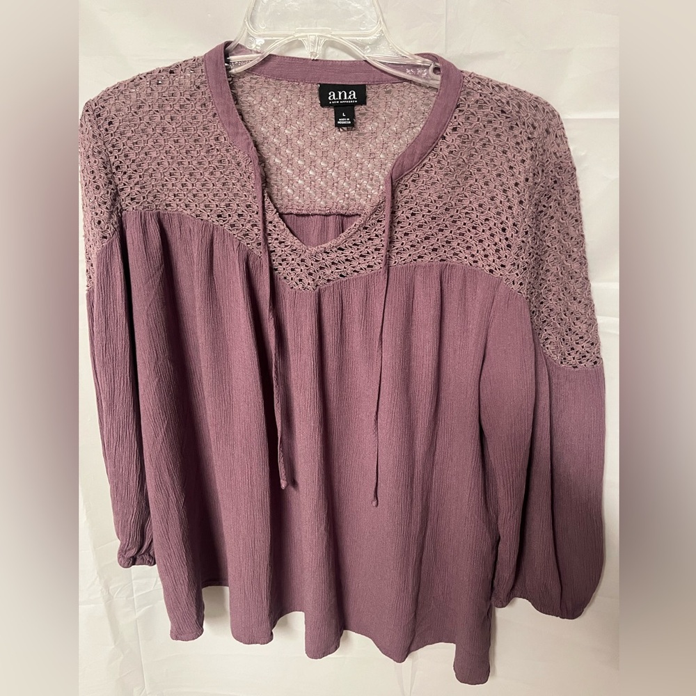 a.n.a Mauve Knit Top
